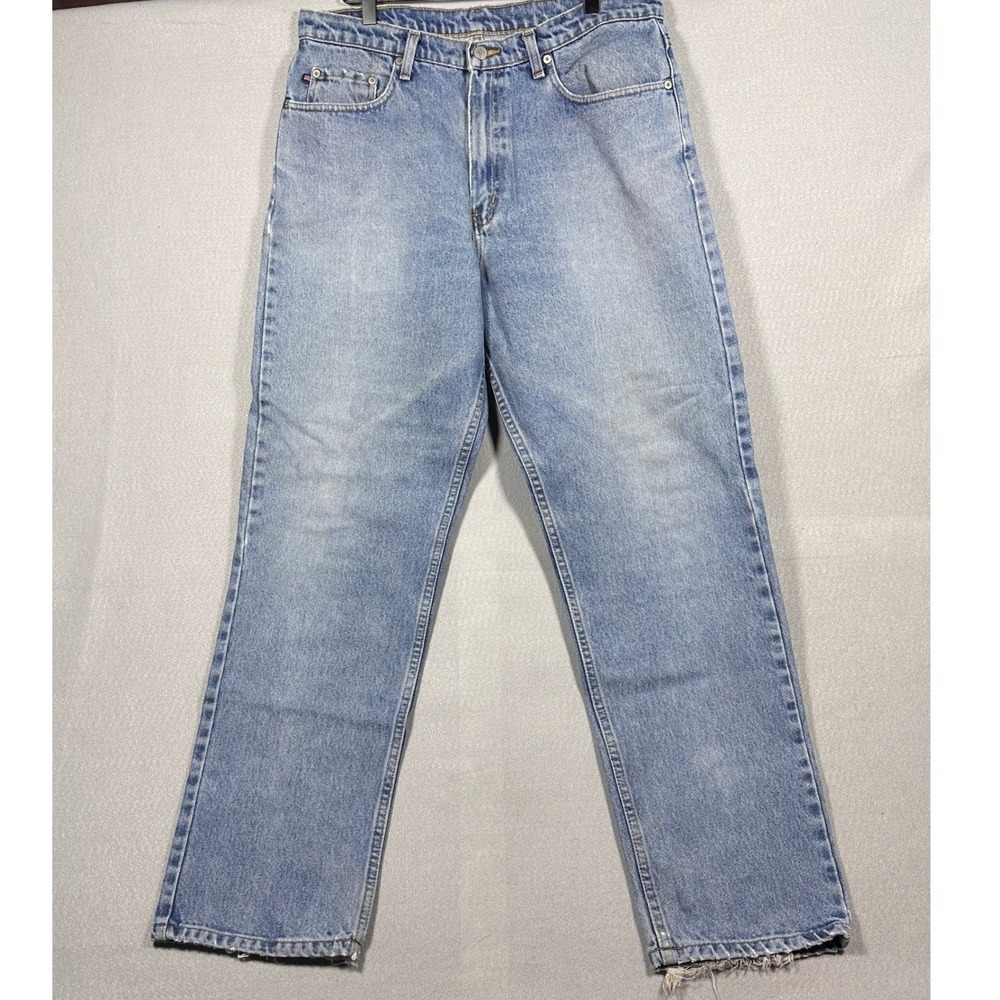 Polo Jeans Co Ralph Lauren Mens 36x32 Relaxed Fit Light Wash Denim Blue